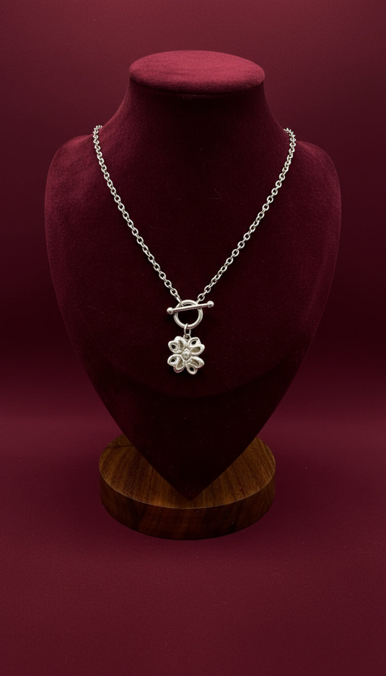 Cherry Flower - Charm Plata