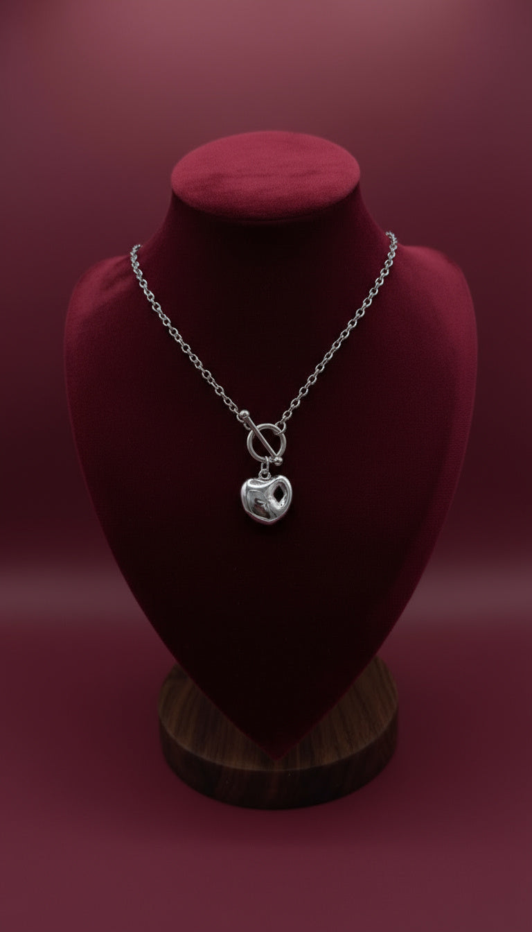 Cherry Heart - Charm Plata