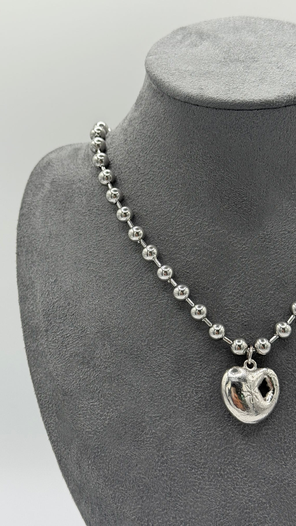 Shooted and Burned Cherry - Collar Plata