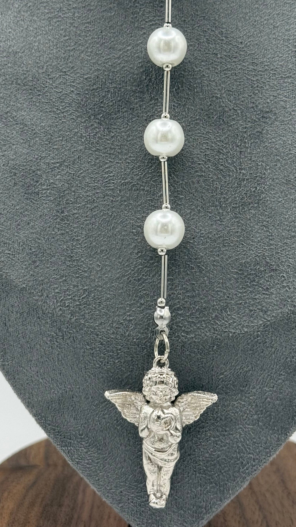 COLLAR ROSARIO CHERRY PLATA